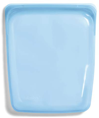 Stasher Reusable, Plastic Free, Platinum Silicone Bag Rainbow Blue