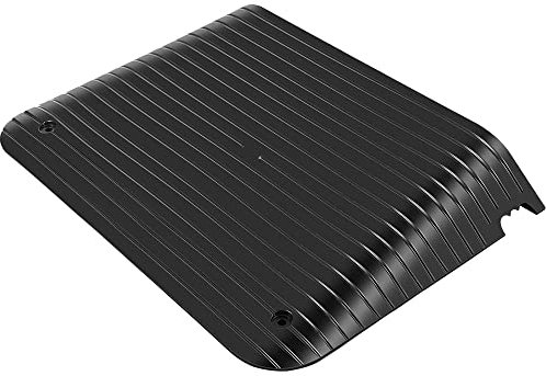 Auffahrtsrampe für Autos, Höhe: 10 cm, einzelne Auffahrtsrampe für Barrierefreiheit, geeignet als Motorrad Rampe, Rollstuhlrampe oder Türschwellenrampe, Auffahrtsrampe aus robustem, langlebigem Gummi