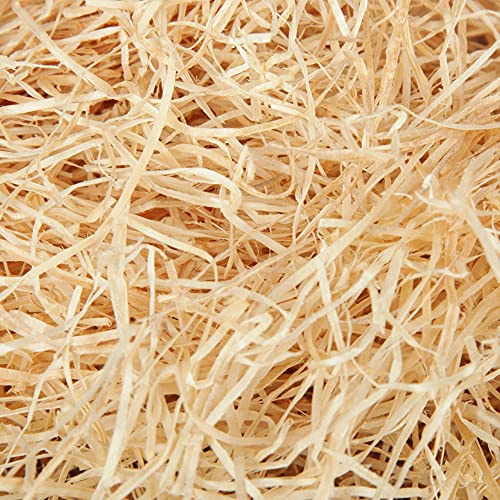 Bestlivings Holzwolle (2kg) Füllmaterial für Geschenkkorb, Polsterwolle naturbelassen unbehandelt aus deutschem Wald