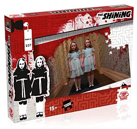 Winning Moves Stephen King's The Shining 1000-Piece Jigsaw Puzzle Game, Assemble the Grady Twins, Jack and Wendy, Horror Puzzle for adults, gift for horror fans