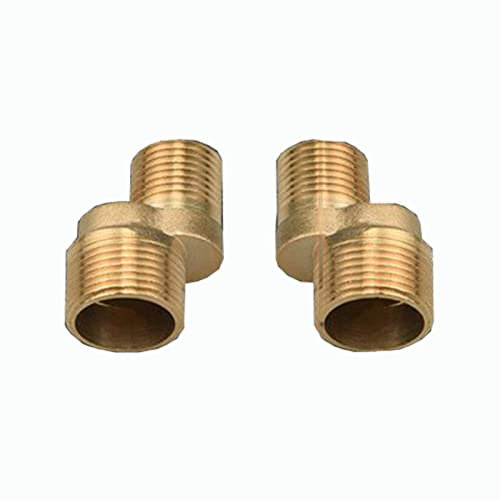 BiaoTeng Badewannen armaturen adapter s-anschluss für wandarmaturen 3/4 x 1/2 zoll 3/4 x 1/2 adapter messing eckventil 1/2 zoll 3/4 zoll 3/4 x 1/2 chrom Für Badezimmer,golden B