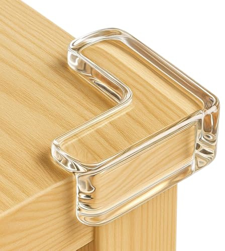 Hörnskydd för barn, bordshörnskydd för babysäkerhet, kant- och hörnskydd, stötfångare kudde mot vassa hörn, babysäker, 8-pack (L formad)
