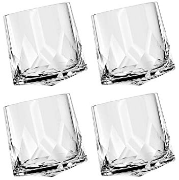 Vasos/Vasos de Agua 4 PCS Beber gafas Conjunto Gafas de whisky, vaso de whisky, whisky escocés, bourbon, cócteles Gafas de agua for el hogar Conjunto de barras Copas de Agua ( Size : 270ml , Color : N