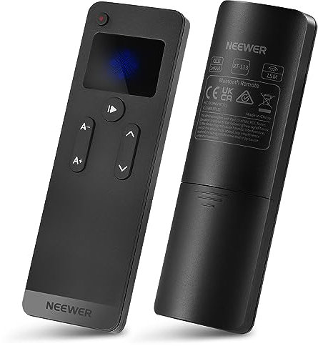 NEEWER RT113 Telecomando per App NEEWER Teleprompter SOLO, Aggiornato con Connessione Bluetooth Diretta e Pulsante Silenzioso, Compatibile con Phone e Tablet iOS Android per X17 II/X16/X12/X14 ecc.