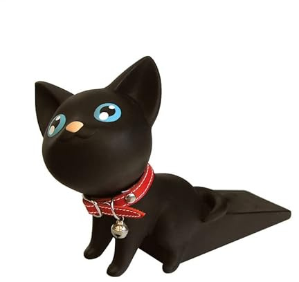 ANKROYU Tierförmiger Türstopper, Cartoon Katze Türstopper, Nicht Gestempelter Dekorativer Türkeil in Niedliche Tierform, Türstopperkeil aus PVC Material, Geeignet Für Den Heim Und Bürogebrauch(Katze)