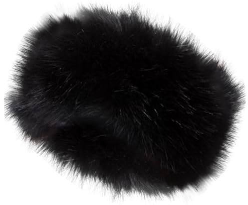 NIDONE Pelzhut Faux dick war warmes Rand ohne obere Pelz -Stirnband mit elastischem Modeohrwärmer Stirnband waschbarer Winterpelzhüte für Frauen