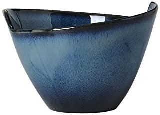 Ensaladera Ensaladeras grandes Tazón de sopa grande de porcelana Tazón de cereales apto for microondas, Tazones de cerámica for avena, fideos, Tazón de desayuno, Tazón for hornear Esmalte reactivo (az