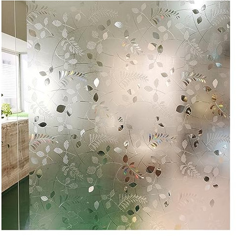 Fensterfolie Fenster-Sichtschutzfolie, 3D-Vinyl, nicht klebend, statisch haftend, Dekor, Fensteraufkleber, Wärmeregulierung, Anti-UV-Glastürfolie for die Heim- und Bürodekoration Sichtschutzfolie Fens