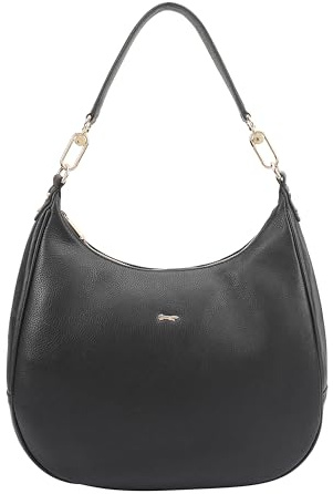 Paul Costelloe ANANO Halbmondförmige Leder-Tragetasche, Damen-Schulterhandtasche, Halbmond-Satteltasche mit geräumigem Innenraum, Alltagstasche