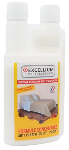 Insecticide Concentré Anti-Punaises de Lit 500ml EXCELLIUM PROFESSIONNEL | Punaises de lit et puces · Concentré à diluer · Grand format 500 ml · Flacon doseur