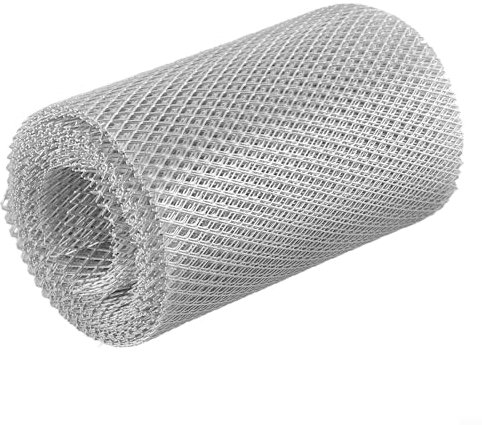 Cubierta de canalón de malla, red de hojas anticaídas, para canalones, protector de hojas, protector de hojas de aluminio (15 cm)