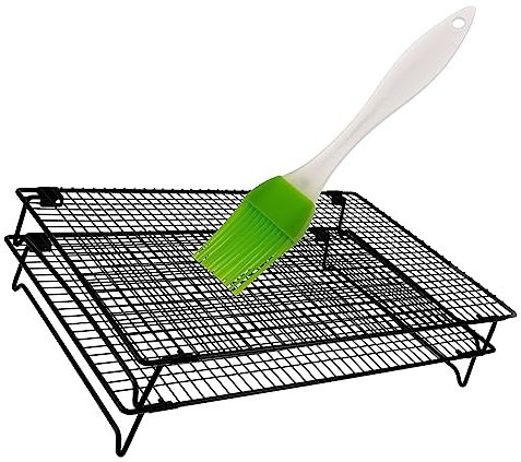 Cabilock Rejillas para Hornear y Enfriar 2 Capas Resistente y De Alta Durabilidad