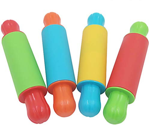 Toyvian 4piezas Kit De Herramientas Para Amasar Arcilla Rodillos De Plastilina Resistentes y Seguros Para Modelar y Arcilla Polimérica Perfectos Adultos