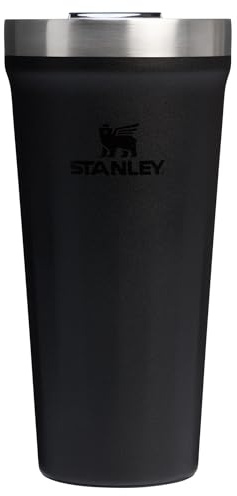 STANLEY Everyday Tumbler - Vaso de 20 onzas | Tapa a presión para bebidas | Taza de café y cóctel | Copa de vino aislada de acero inoxidable | Sin BPA | Negro 2.0