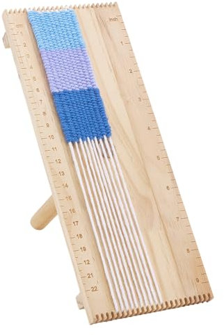 PH PandaHall Kit Telaio per Tessitura In Legno Rettangolare per Gioielli Telai per Tessitura Fai Da Te per Maglieria A Mano Strumenti per Telaio per Maglieria per Principianti Artigianato 10x20x20.5cm
