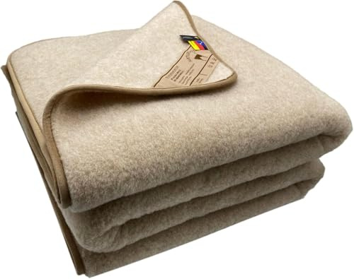 Alpenwolle Wolldecke Lama Alpaca Schurwolldecke 220x200 | 20% Alpaca Wolle, 80% Merino Wolle