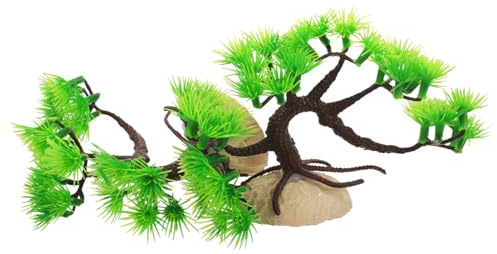 TOYANDONA 2 pièces Décoration Aquarium Arbre Artificiel Plastique Réaliste pour Aménagement Paysager Poisson Eau Douce Fish Tank Supplies