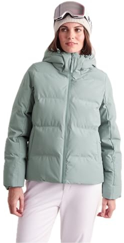 TOG24 Orelle Women's Ski Jacket, Heat-Sealed Quilted Women's Ski Coat, Ladies Snow Jacket with Adjustable Hood, Ski Pass Pocket & Snow Skirt