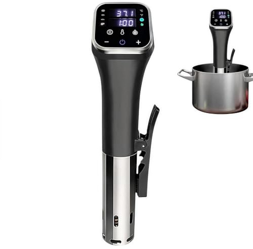SAYEYBU Cuiseur sous Vide 1000W, Cuisson sous Vide à Thermoplongeur, TempéRature PréCise et Minuterie, Chauffage Rapide, Rangement Facile, pour Cuisine Domestique,StandardVersion (Without WiFi)