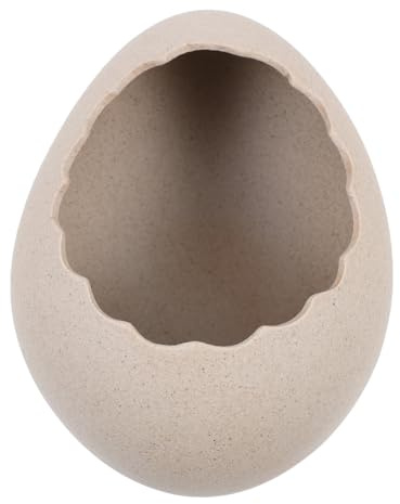 PRETYZOOM Jarrón Decorativo Creativo de Cerámica Forma de Cáscara de Huevo, Bol Grande para Postres y Helados, Maceta para Plantas, Uso Multifuncional en Hogar y Cocina