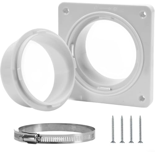4 Inch Magnetic Dryer Vent Connector Kit with 1.5m Hose, Quick Connect Flange Coupler for Secure Exhaust Duct Attachment in Homes(E)