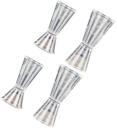ibasenice Misurino per Misurare Alcolici 4 in Plastica Doppio per Cocktail Doppia e Precisa per Bar e Feste Cocktail