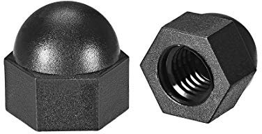 sourcing map 30stk. M8 Hutmutter, Hex Eichel Kuppelmuttern für Schrauben Bolzen Nylon Schwarz