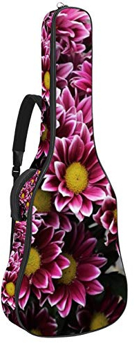 Gitarrentasche mit Reißverschluss, wasserdicht, weich, für Bassgitarre, Akustik- und klassische Folk-Gitarre, Pink