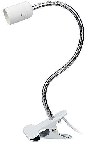 CXtech Base per lampada da tavolo a LED, portalampada E27 con morsetto, lampada da comodino con interruttore, portalampada regolabile Base portalampada con clip per tatuaggio,lettura,trucco (EU Plug)