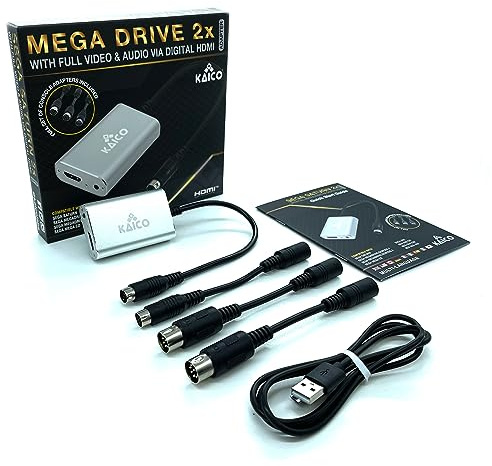Kaico Mega Drive HDMI Adapter, 2X Line Doubler for Sega Saturn & Neo Geo