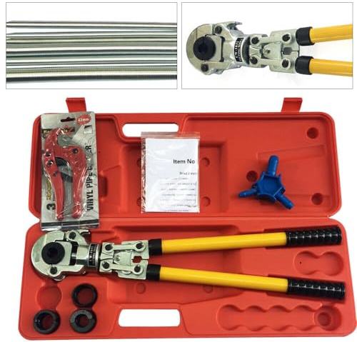 16-32mm 6T TH Presszange FüR Verbundrohr Biegefeder Kalibrierer Rohrschere Alu Rohrpresszange Presswerkzeug Aluverbundrohr Kupferrohr Handpresse Rohcrimpzange Verbundrohre Crimpzange Handpresszange