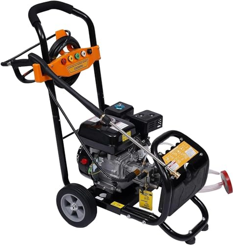 Nettoyeurs Haute-Pression, 7,5 CV Nettoyeur Vapeur Voiture avec Crépine d'aspiration, 6 m de Tuyau Haute Pression pour Vélos Clôtures de Jardin Motos