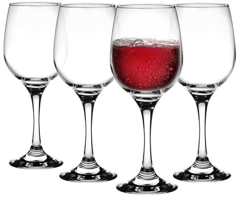 Glasmark KROSNO 1992 Juego de 4 copas de vino, 300 ml, copas de vino blanco, copas de vino tinto, copa de vino, postre, cóctel, vasos de agua, apto para lavavajillas