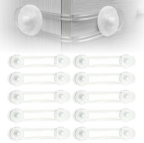 ZORTVUL 10 Piezas Cerradura De Seguridad Con Mecanismo De Cierre Y Adhesivo, Ideal Para Bebés Y Niños Pequeños Protección Del Hogar Asegurada