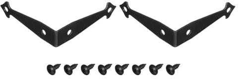 sourcing map Dekorative Eckwinkel, 6,1 x 6,1 x 1,5 cm, Metall-Eckschutz, rechtwinklige Halterung mit Schraube für Möbel, Holzkisten, Schwarz, 2 Stück