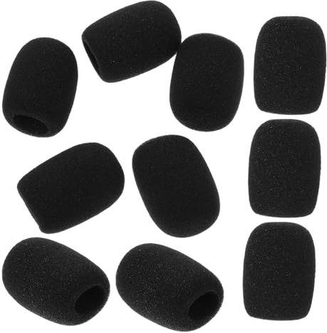 HEATSHAKING 10 Pezzi Coperture in Per Microfono a Bavero Protezione Antivento Per Conferenze Leggere e Morbide Facili Da Installare e Rimuovere