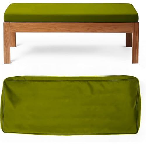 WLXFF 10cm Dicke bankauflage Sitzkissen Bank Bezug, Ersatzbezug für sitzauflage Bank gartenbank, Wasserdicht Bezug für sitzbank Auflage, Gartenbank Auflage Outdoor Bezug,No1,90X50X10CM