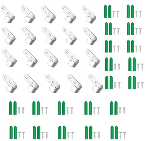 Weenwill Crochets de Bâche,20 PCS Crochet Bache pour Bâche De Remorque,Crochet pour Filet,Crochets de Fixation pour Bâches,Supports pour la Fixation de Filets et de Bâches de Remorque