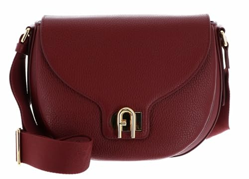 Furla Leder Umhängetasche Lotus Crossbody Bag Rubino + Toni Rubino dunkelrot