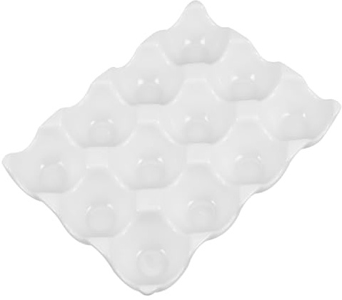 TEHAUX Uova Frigorifero in Scomparti Contenitore Salvaspazio per Uova Gallina Resistente e Lavastoviglie Organizer Moderno Bianco