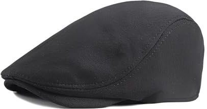 DqiUnaX Schiebermütze Herren, Schiebermütze Schwarz, Flat Cap Herren, Newsboy Cap, Schirmmütze Herrens, Baskenmütze Herrens, Adjustierbare Caps Für Frühling Herbst Winter