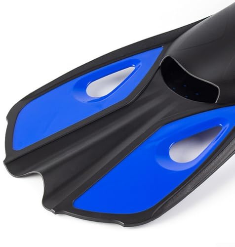 Yhenlovtt Y aletas de esnórquel con diseño sintonizable para esnórquel y adultos, buceo profesional para natación de silicona de peso pluma, (negro)