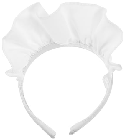 ERINGOGO Weißes Japanisches Dienstmädchen Stirnband Weich Bequem Cosplay Haarschmuck Frauen Lolita Haarband für Partys Anime