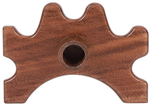 Cabeza de puente para taco de billar, accesorio para palo de billar, cabeza de puente de madera de nogal con acabado pulido, cabeza de puente para palo de billar para competencia (Horquilla baja)