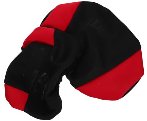 jojofuny Funda de Almohada para Silla de Juego Negro y Rojo, Funda de Cojín Lumbar Transpirable, Protección para Reposacabezas, Compatible Sillas de Oficina y Ordenador, Adecuado