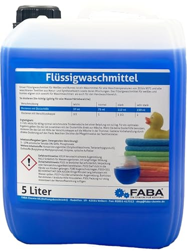 FABA Flüssigwaschmittel 5 L Konzentrat blau Universal Color inkl. Auslaufhilfe
