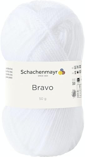 Schachenmayr Bravo 9801211-08224 weiβ Handstrickgarn, Häkelgarn