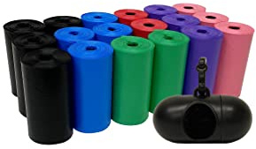 fivestarpet 22,9 x 36,2 cm Made in USA einfaches Ã–ffnen Hundekotbeutel Hunde-Kotbeutel, Spender, 18 Rollen, 270 Zählen, regenbogenfarben