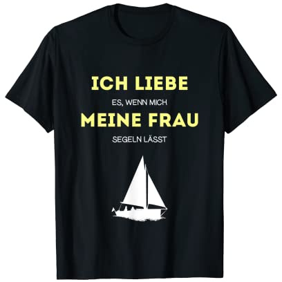 Herren Ich Liebe Segeln T-Shirt Segler Segelsport Sport Wasser T-Shirt