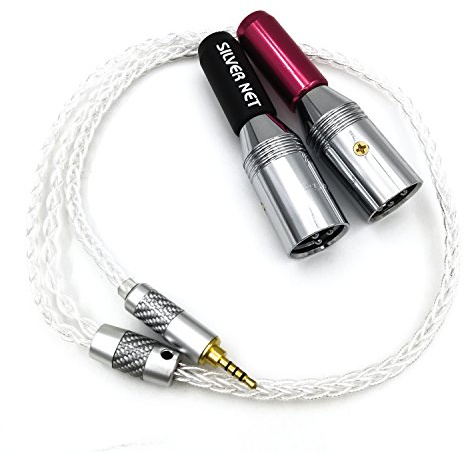Ablet Câble Hi-Fi avec connecteur TRRS équilibré mâle de 2,5 mm vers 2 jacks XLR mâles pour Astell&Kern AK100II/AK120II/AK240/AK380/AK320/DP-X1A/FIIO X5III/XDP-300R/iBasso DX200/KANN